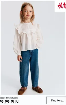 Jeansy Loose Fit Barrel H & M promocja w H&M