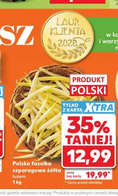 Fasolka szparagowa żółta polska promocja w Kaufland