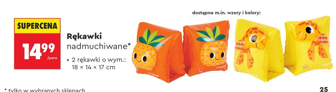 Rękawki nadmuchiwane Funsicle promocja w Biedronka