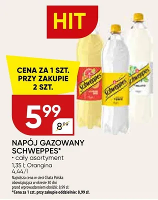Napój gazowany Schweppes promocja w Chata Polska