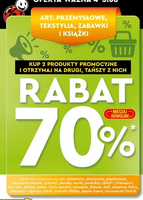 Art. przemysłowe, tekstylia, zabawki i książki Biedronka promocja w Biedronka