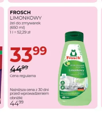 Żel do zmywarek Limonkowy Frosch promocja w Drogerie Jawa