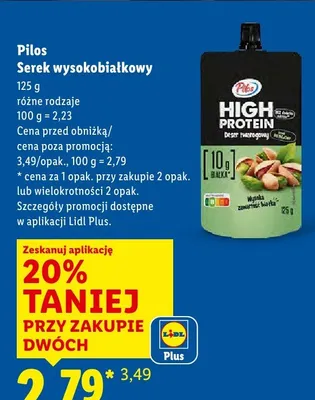 Serek wysokobiałkowy różne rodzaje promocja w Lidl