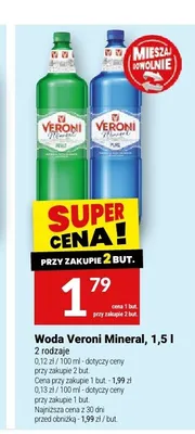 Woda Veroni Mineral 1,5l promocja w Twój Market