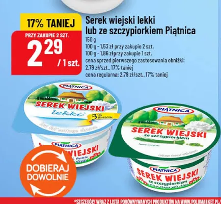 Serek wiejski ze szczypiorkiem Piątnica promocja w POLOmarket