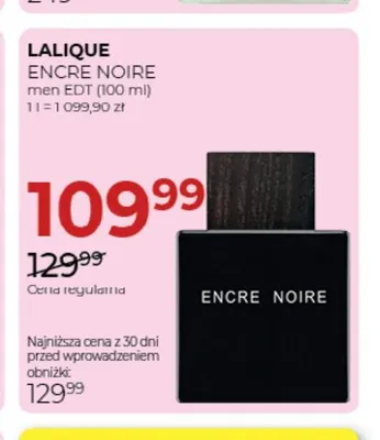 Woda toaletowa Encre Noire Lalique promocja w Drogerie Jawa