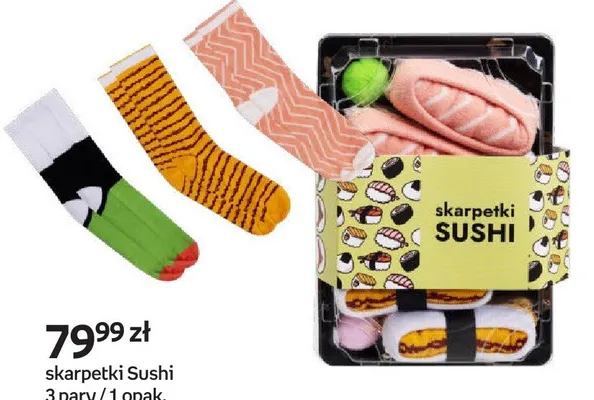 Skarpetki Sushi 3 pary promocja w Empik