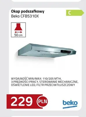Okap podszafkowy Beko CFB5310X promocja w kakto.pl