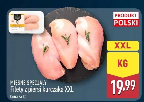 Filety z piersi kurczaka XXL promocja w Aldi