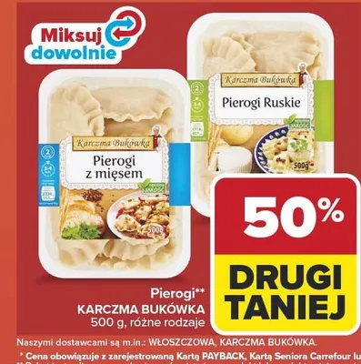 Pierogi z mięsem Karczma Bukówka promocja w Carrefour
