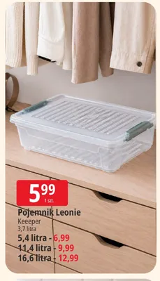 Pojemnik Leonie Keeeper 16,6 litra promocja w Leclerc