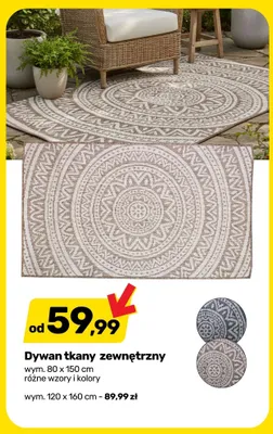 Dywan tkany zewnętrzny wym. 80 x 150 cm różne wzory i kolory promocja w Bricomarche