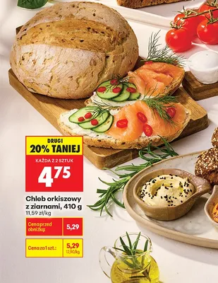 Chleb orkiszowy z ziarnami promocja w Biedronka