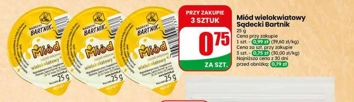 Miód wielokwiatowy Sądecki Bartnik promocja w Dino