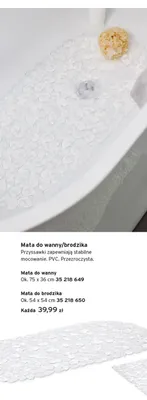 Mata do wanny przezroczysta promocja w Tchibo
