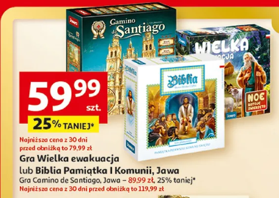 Biblia Pamiątka I Komunii Jawa promocja w Auchan