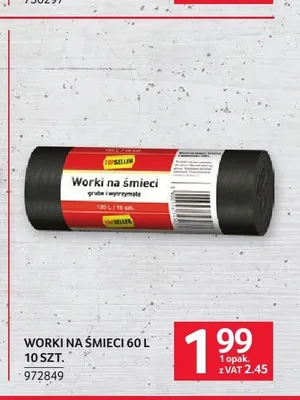 Worki na śmieci 60l Topseller promocja w Selgros