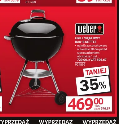 Grill węglowy Weber Bar-B Kettle promocja w Selgros