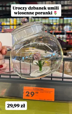 Dzbanek szklany z figurką promocja w Biedronka