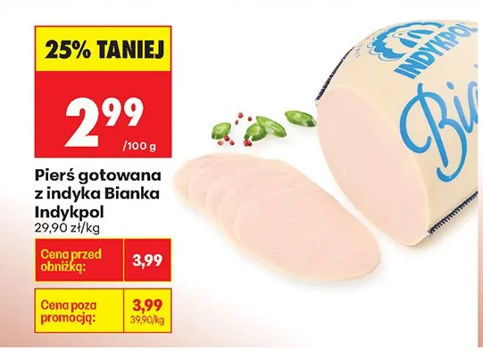 Pierś gotowana z indyka promocja w Biedronka