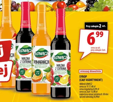 Syrop malina z cytryną promocja w Arhelan