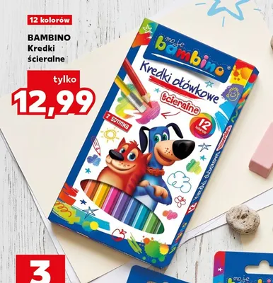 Kredki ścieralne Bambino promocja w Kaufland