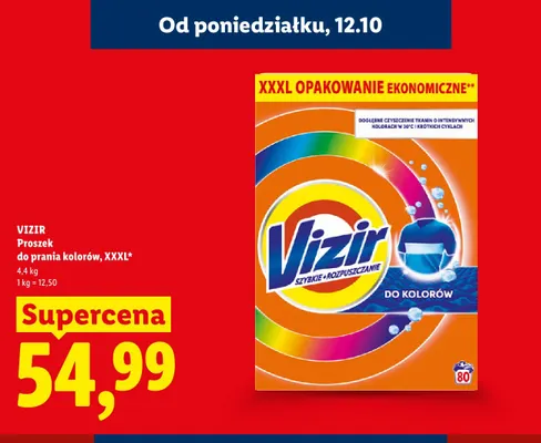 Proszek do prania kolorów XXXL Vizir promocja w Lidl