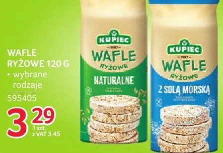 Wafle ryżowe Kupiec 120 g promocja w Selgros