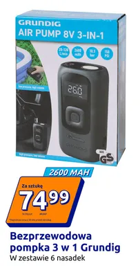 Bezprzewodowa pompka 3 w 1 Grundig promocja w Action