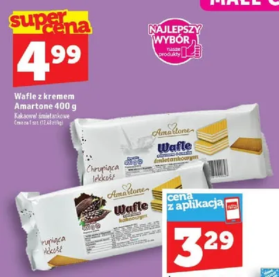 Wafle z kremem kakaowym Amartone promocja w TOPAZ