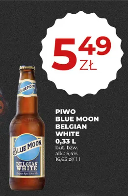 Piwo Blue Moon Belgian White promocja w Duży Ben