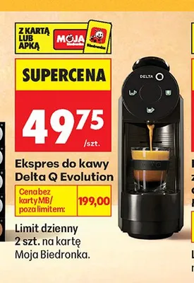 Ekspres do kawy Delta Q Evolution promocja w Biedronka