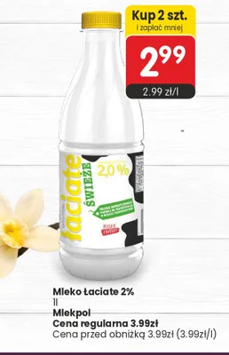 Mleko świeże Łaciate 2% promocja w Market Point