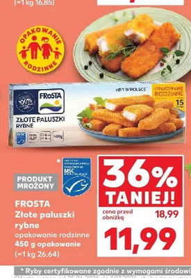 Złote paluszki rybne Frosta promocja w Kaufland