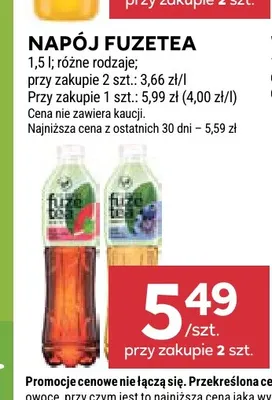 Napój FuzeTea promocja w Stokrotka