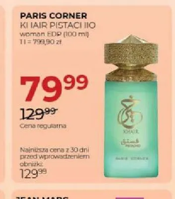 Woda perfumowana Paris Corner Khair Pistachio promocja w Drogerie Jawa