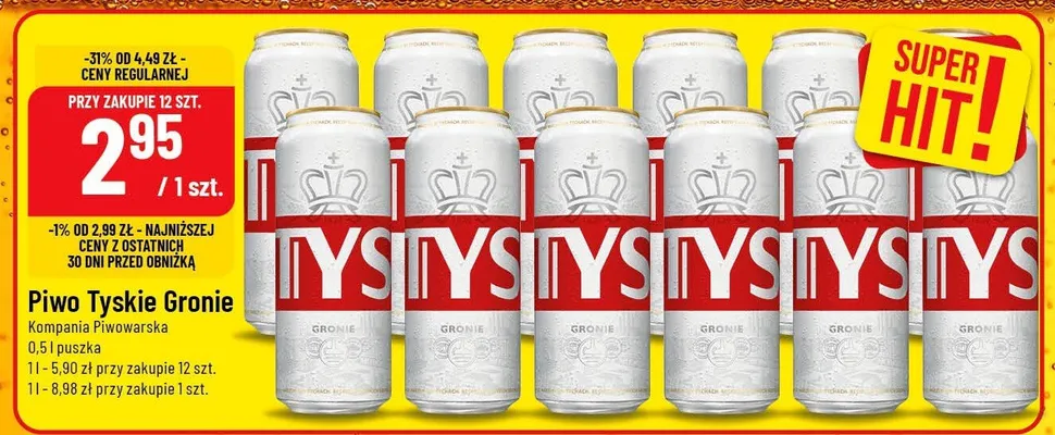 Piwo Tyskie Gronie promocja w POLOmarket