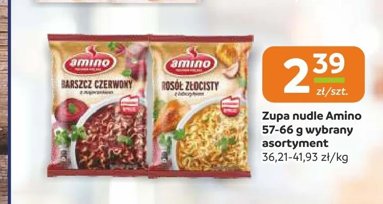 Zupa nudle Amino promocja w Społem Częstochowa