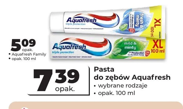 Pasta do zębów Aquafresh Family promocja w Odido