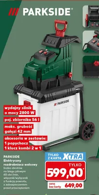 Elektryczny rozdrabniacz walcowy Parkside 2800W promocja w Kaufland