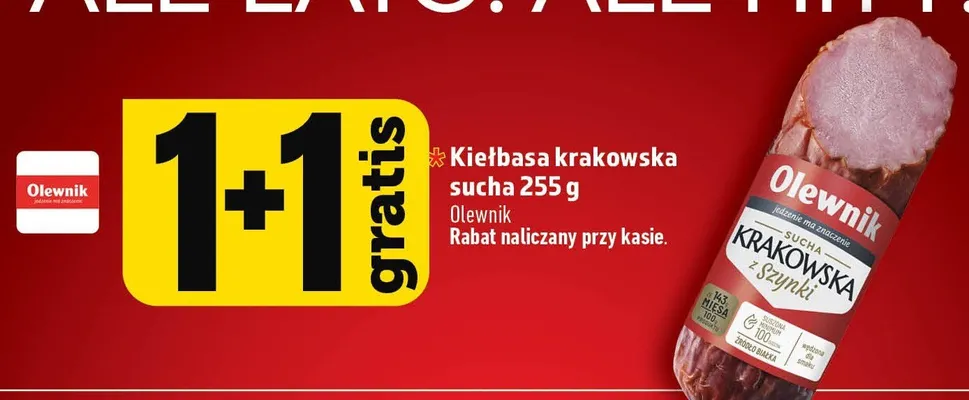 Kiełbasa krakowska sucha Olewnik promocja w TOPAZ
