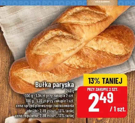 Bułka paryska promocja w POLOmarket