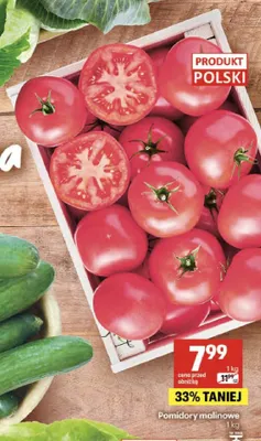 Pomidory malinowe polskie promocja w Delikatesy Centrum