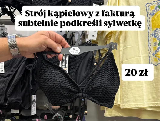 Góra od stroju kąpielowego Mix & Match z fakturą promocja w Pepco