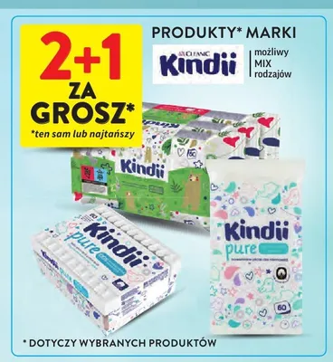 Chusteczki nawilżane dla dzieci Kindii Skin Balance promocja w Intermarche