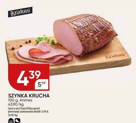Szynka krucha Animex promocja w Chata Polska
