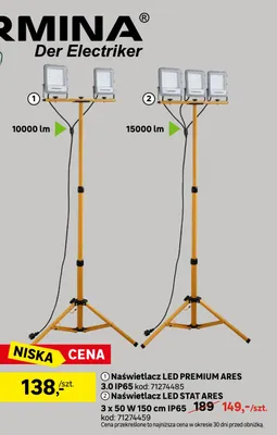 Naświetlacz LED Germina Premium Ares 3,0 IP65 promocja w Leroy Merlin