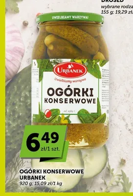 Ogórki konserwowe Urbanek promocja w Groszek