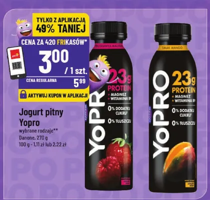 Jogurt pitny różne rodzaje promocja w POLOmarket
