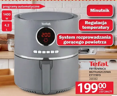 Frytkownica beztłuszczowa Tefal EY111B15 promocja w Selgros